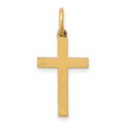 14K Gelbgold 14K Lasergeschnitten Ichthus Kreuz Charm