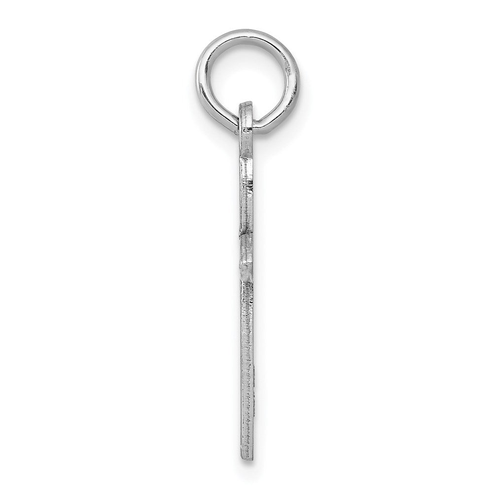 14K Weißgold 14K Weißgold Lasergraviert Kreuz Charm