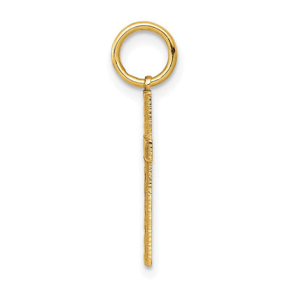 14K Gelbgold 14K Lasergraviert Kreuz Charm