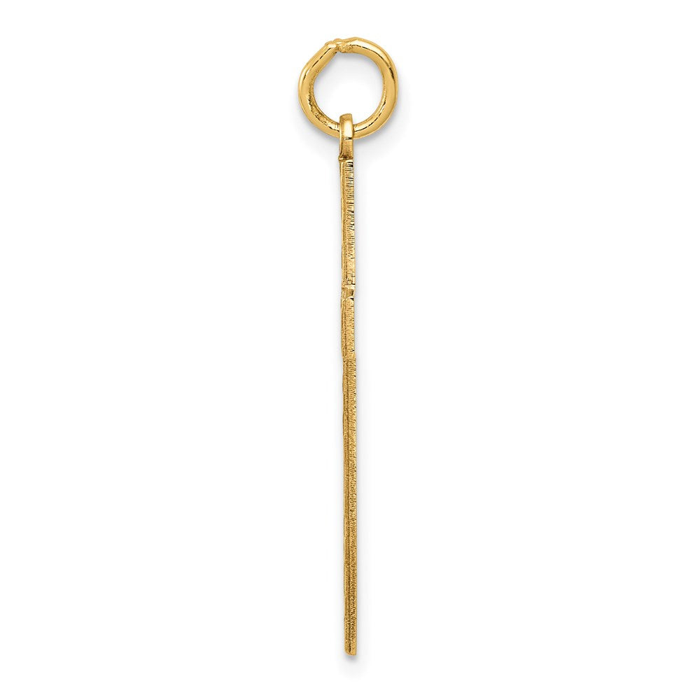 14K Gelbgold 14K Lasergraviert Kreuz Anhänger