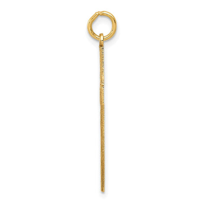 14K Gelbgold 14K Lasergraviert Kreuz Anhänger