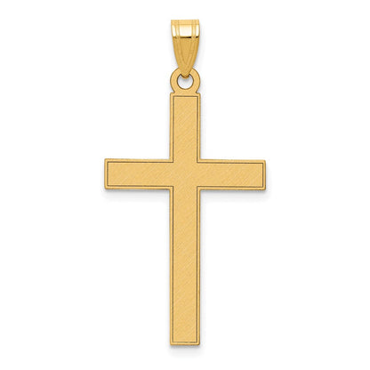 14K Gelbgold 14K Florentinisch Satiniert Kreuz Anhänger