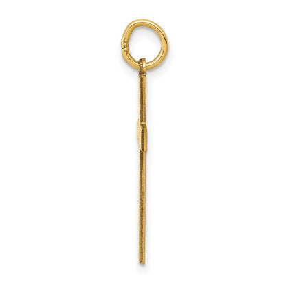 14K Gelbgold 14K Lasergraviert Kreuz Charm