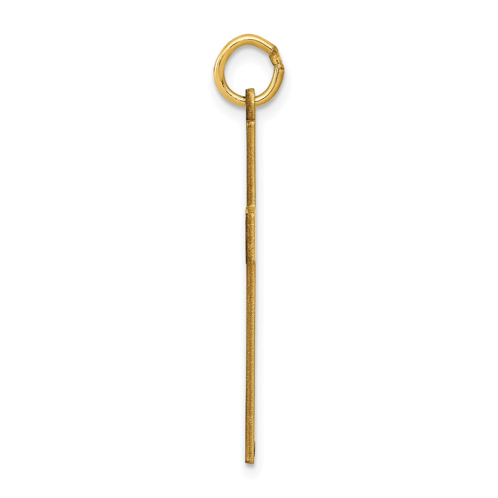 14K Gelbgold 14K Lasergraviert Ichthus Kreuz Anhänger