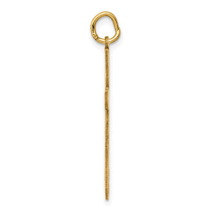 14K Gelbgold 14K Lasergraviert Kreuz Anhänger