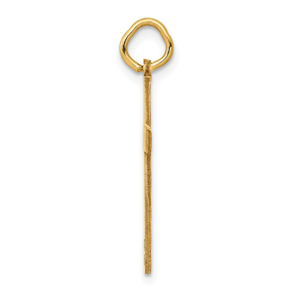 14K Gelbgold 14K Lasergraviert Kreuz Charm