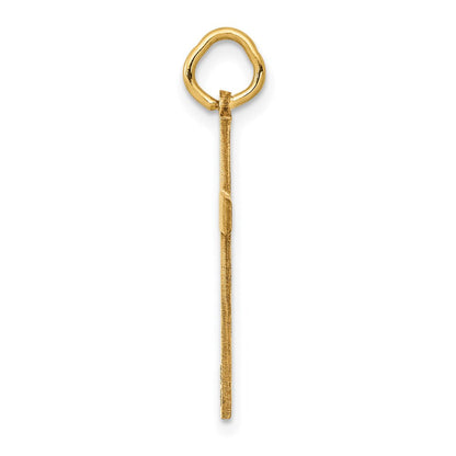 14K Gelbgold 14K Lasergraviert Kreuz Charm