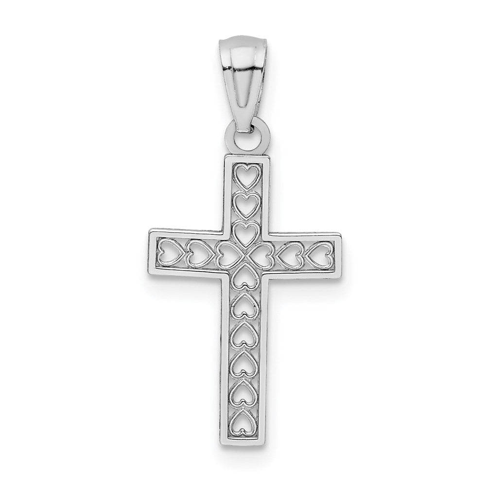 14K Weißgold 14K Weißgold Kreuz Anhänger