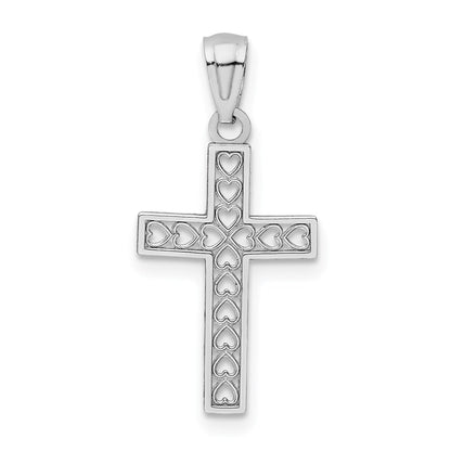 14K Weißgold 14K Weißgold Kreuz Anhänger