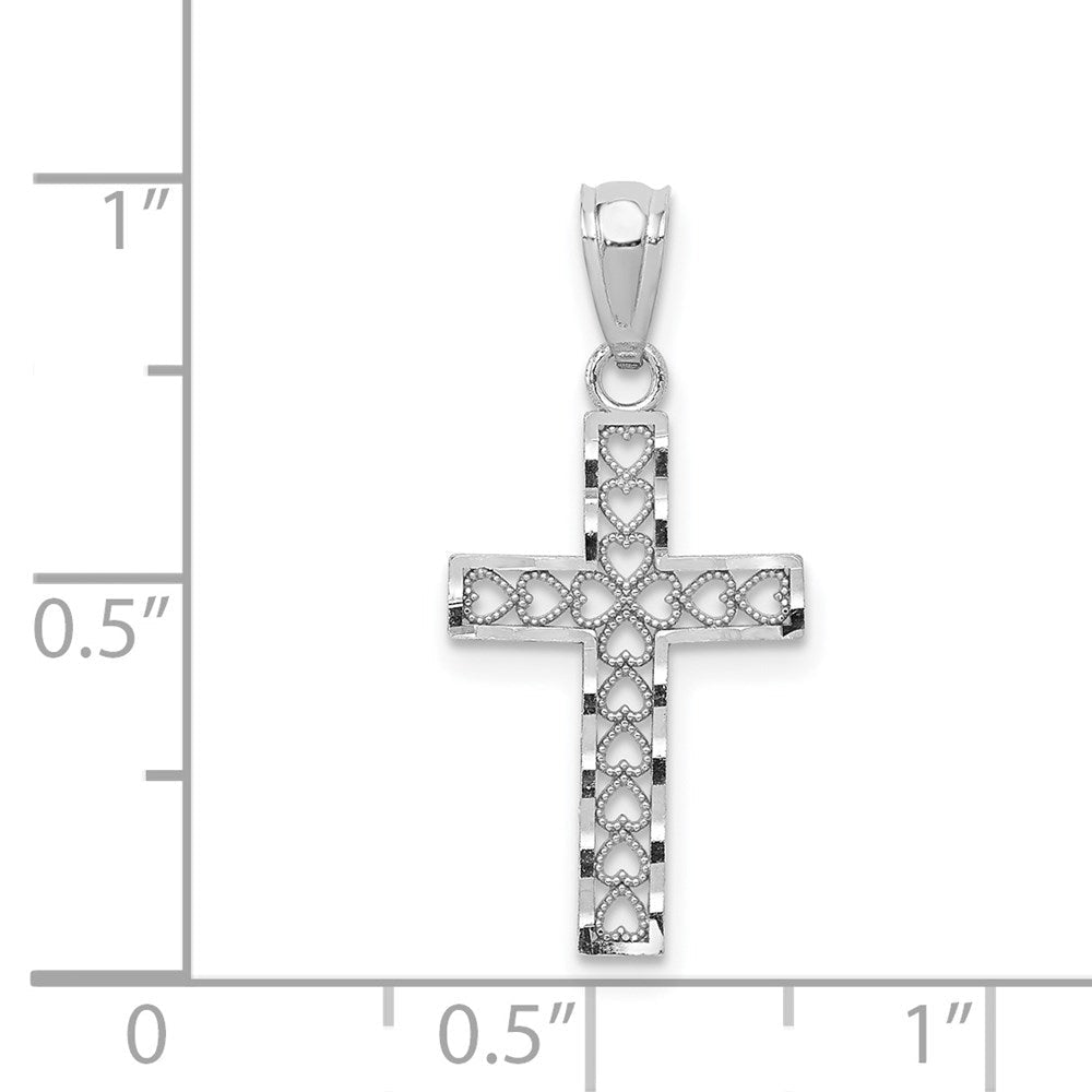 14K Weißgold 14K Weißgold Kreuz Anhänger
