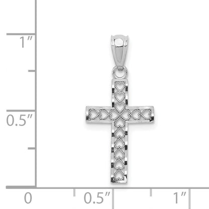 14K Weißgold 14K Weißgold Kreuz Anhänger