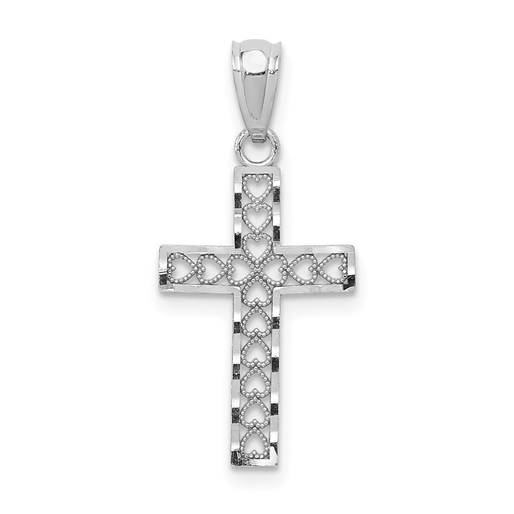 14K Weißgold 14K Weißgold Kreuz Anhänger