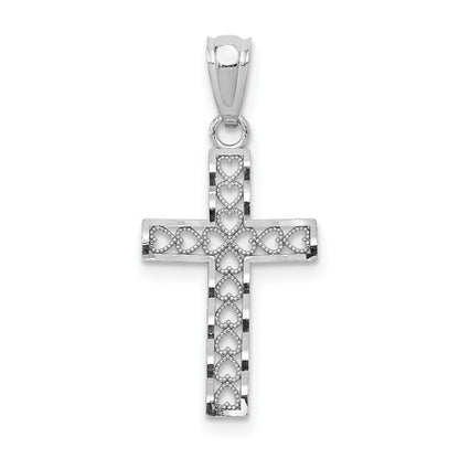 14K Weißgold 14K Weißgold Kreuz Anhänger
