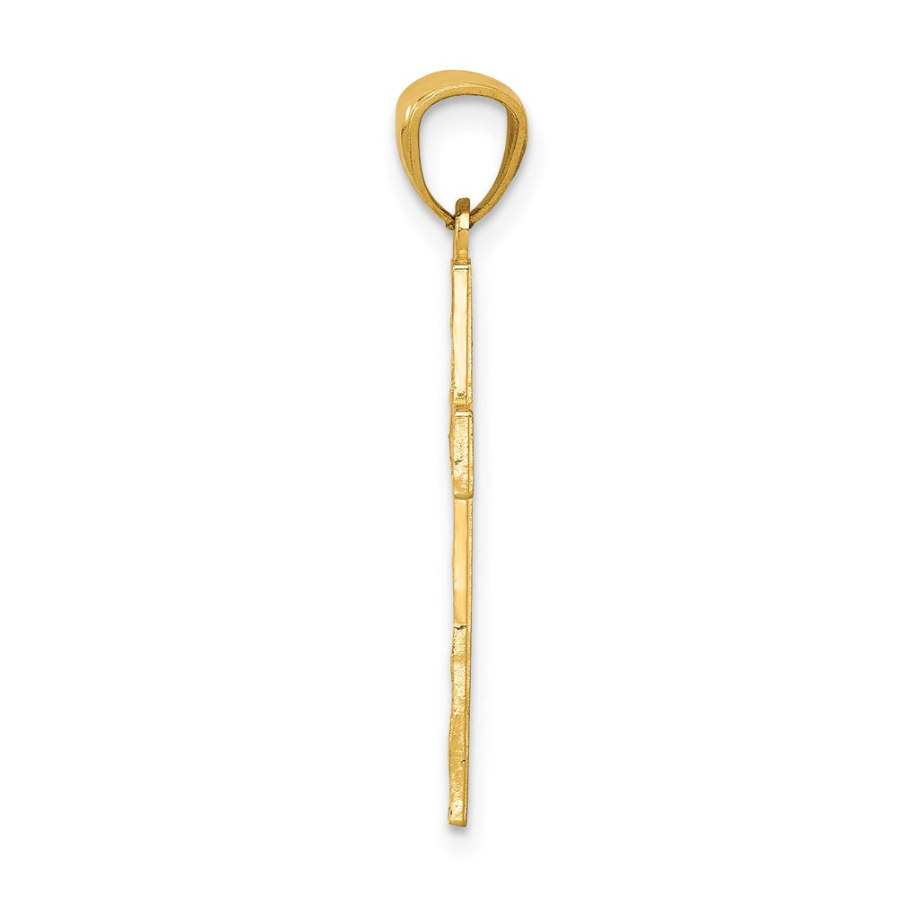 14K Gelbgold Kreuz Anhänger