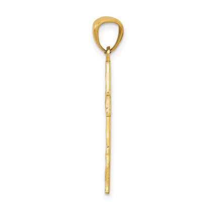 14K Gelbgold Kreuz Anhänger