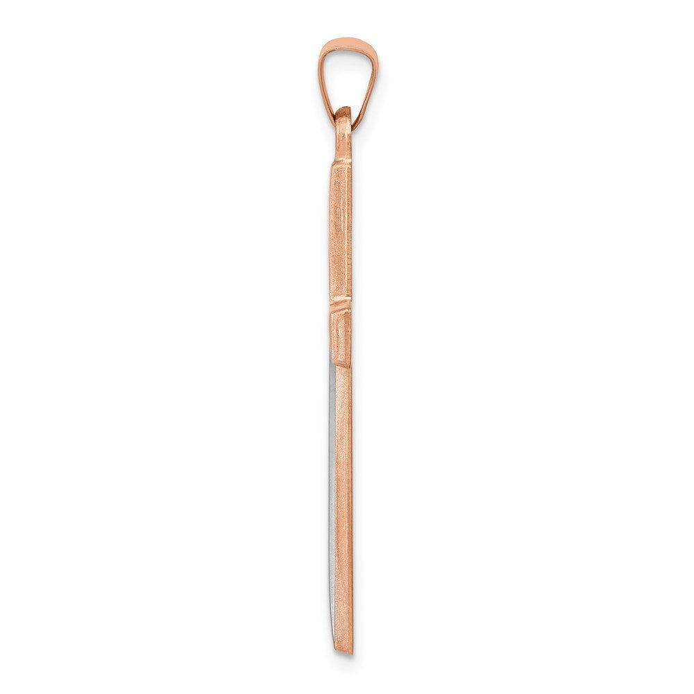 14K Roségold 14K Roségold Rhodium Kreuz Anhänger