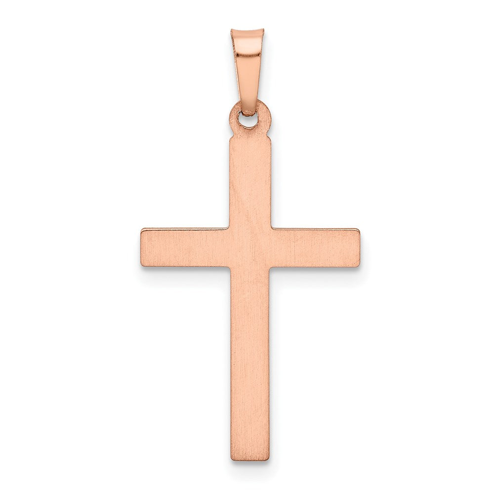 14K Roségold 14K Roségold Rhodium Hohl Kreuz Anhänger