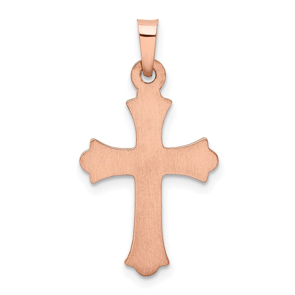 14K Roségold 14K Roségold Herz Hohl Kreuz Anhänger