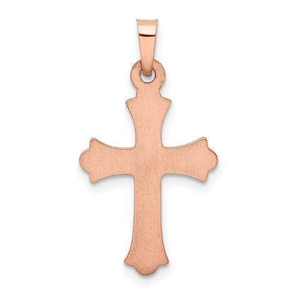 14K Roségold 14K Roségold Herz Hohl Kreuz Anhänger