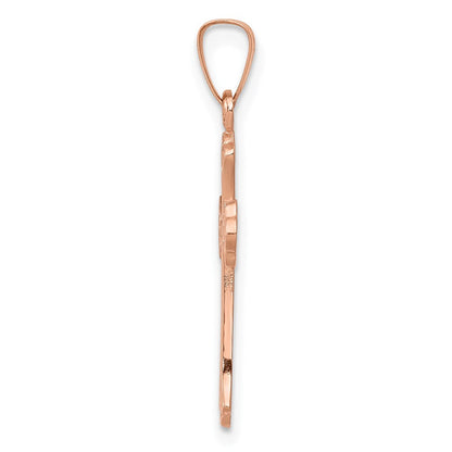 14K Roségold 14K Roségold Kreuz Anhänger