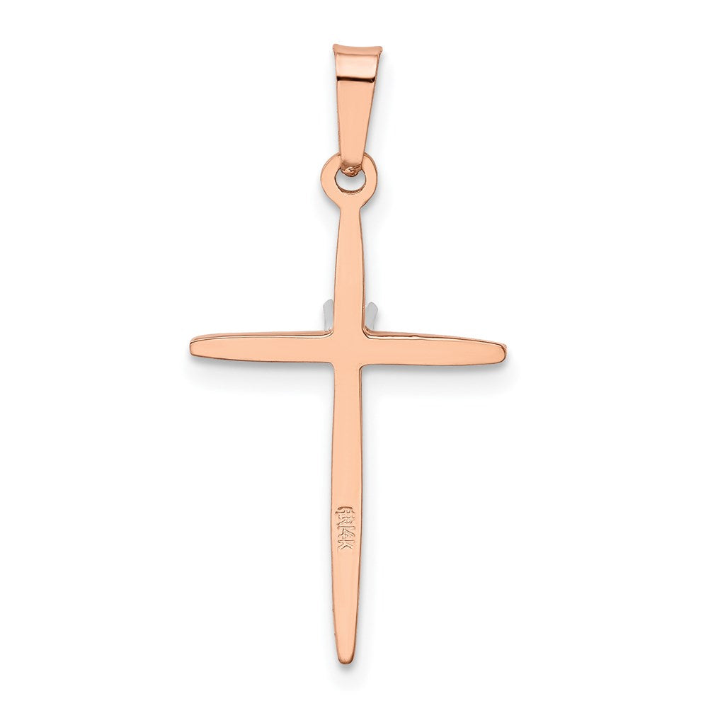 14K Roségold Diamant-Kreuzanhänger