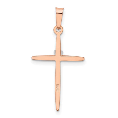 14K Roségold Diamant-Kreuzanhänger