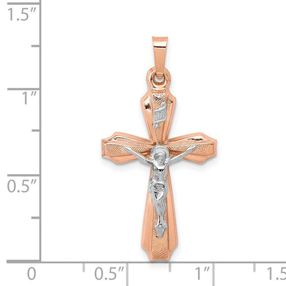 14K Bicolor 14K Bicolor Hohl Kruzifix Anhänger