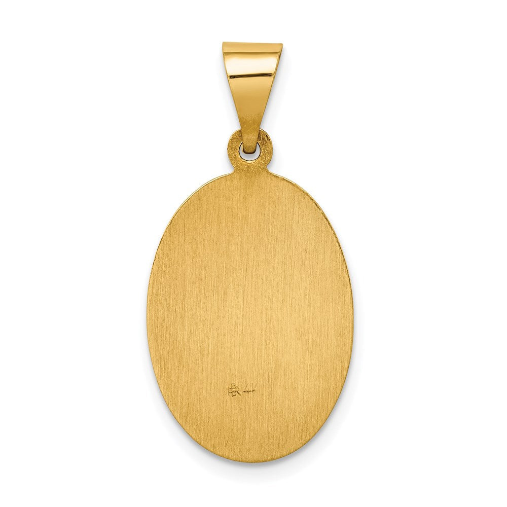 14K Gelbgold 14K Poliert und Satiniert Our Damen Guadalupe Medaille Hohl Anhänger
