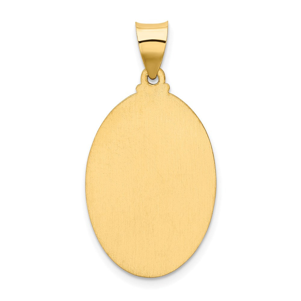 14K Gelbgold 14K Poliert und Satiniert Our Damen Guadalupe Medaille Hohl Anhänger