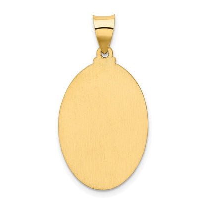 14K Gelbgold 14K Poliert und Satiniert Our Damen Guadalupe Medaille Hohl Anhänger