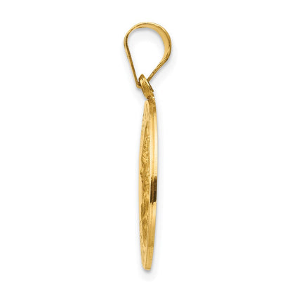 14K Gelbgold 14K Matka Boska Czestochowska Wendbar Medaille Hohl Anhänger