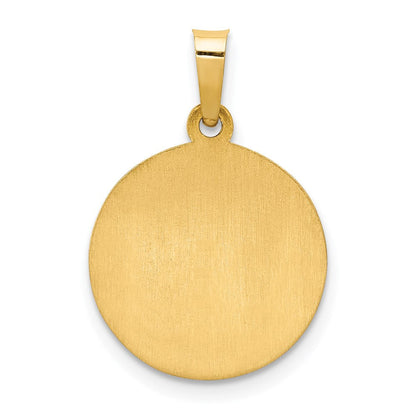 14K Gelbgold 14K Poliert und Satiniert Our Schutzengel Engel Medaille Hohl Anhänger