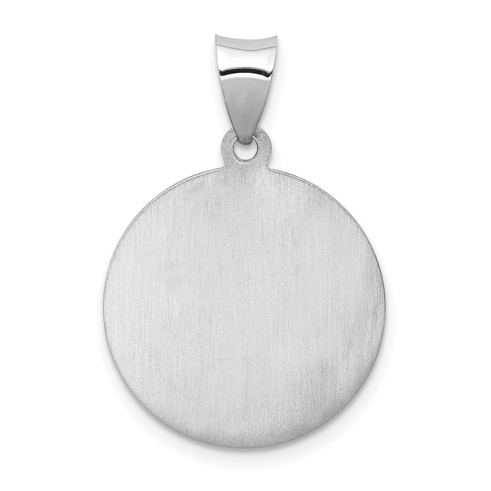 14K Weißgold 14K Weißgold Our Schutzengel Engel Medaille Hohl Anhänger