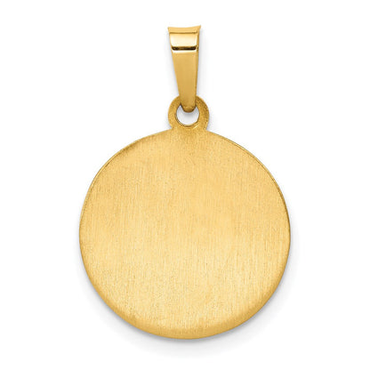 14K Gelbgold 14K Poliert und Satiniert St. Andrew Medaille Hohl Anhänger