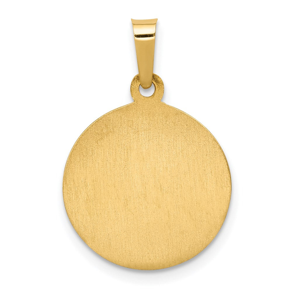 14K Gelbgold 14K Poliert und Satiniert St. Anne Medaille Hohl Anhänger