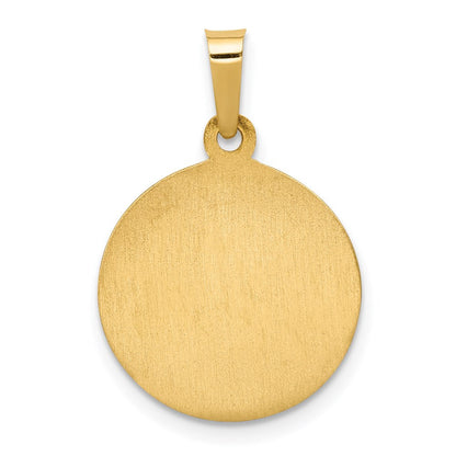 14K Gelbgold 14K Poliert und Satiniert St. Anne Medaille Hohl Anhänger