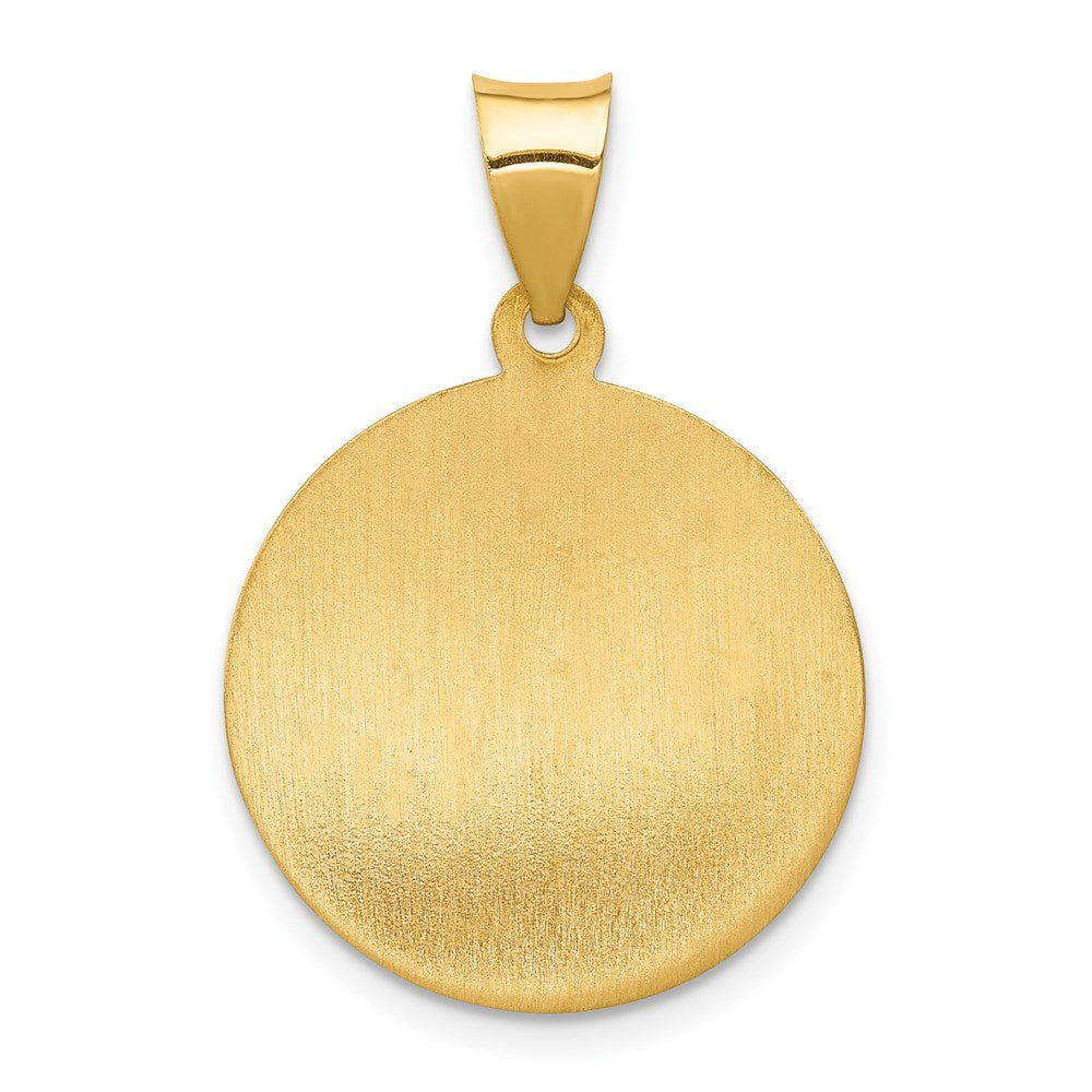 14K Gelbgold 14K Poliert und Satiniert St. Anne Medaille Hohl Anhänger