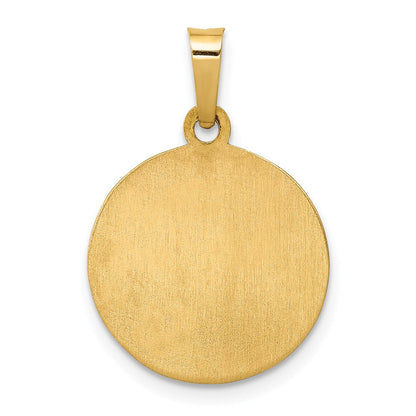 14K Gelbgold 14K Poliert und Satiniert St. Anthony Medaille Hohl Anhänger