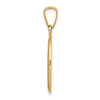14K Gelbgold 14K Poliert und Satiniert St. Anthony Medaille Hohl Anhänger