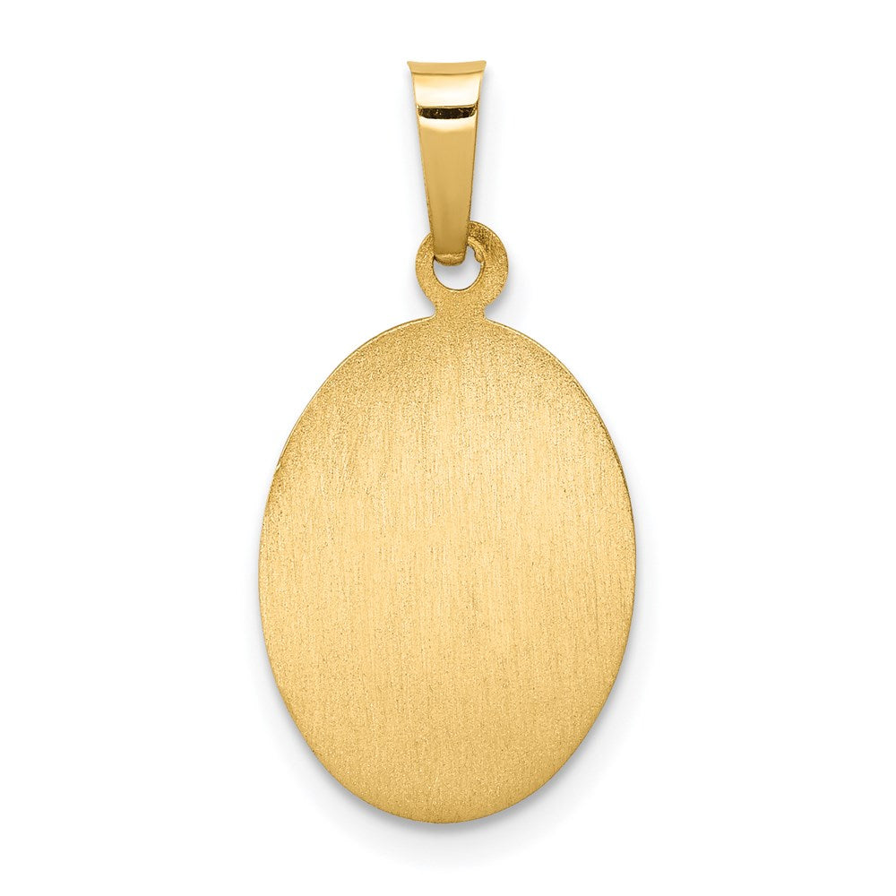 14K Gelbgold 14K Poliert und Satiniert St. Anthony Medaille Hohl Anhänger
