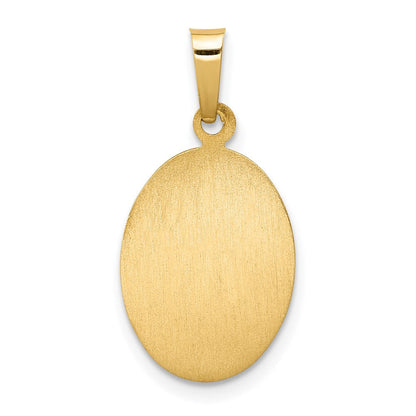 14K Gelbgold 14K Poliert und Satiniert St. Anthony Medaille Hohl Anhänger