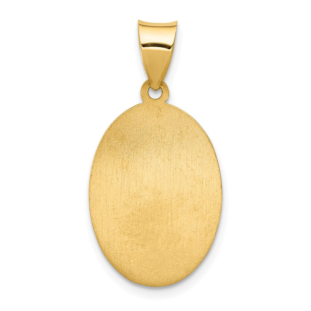 14K Gelbgold 14K Poliert und Satiniert St. Anthony Medaille Hohl Anhänger