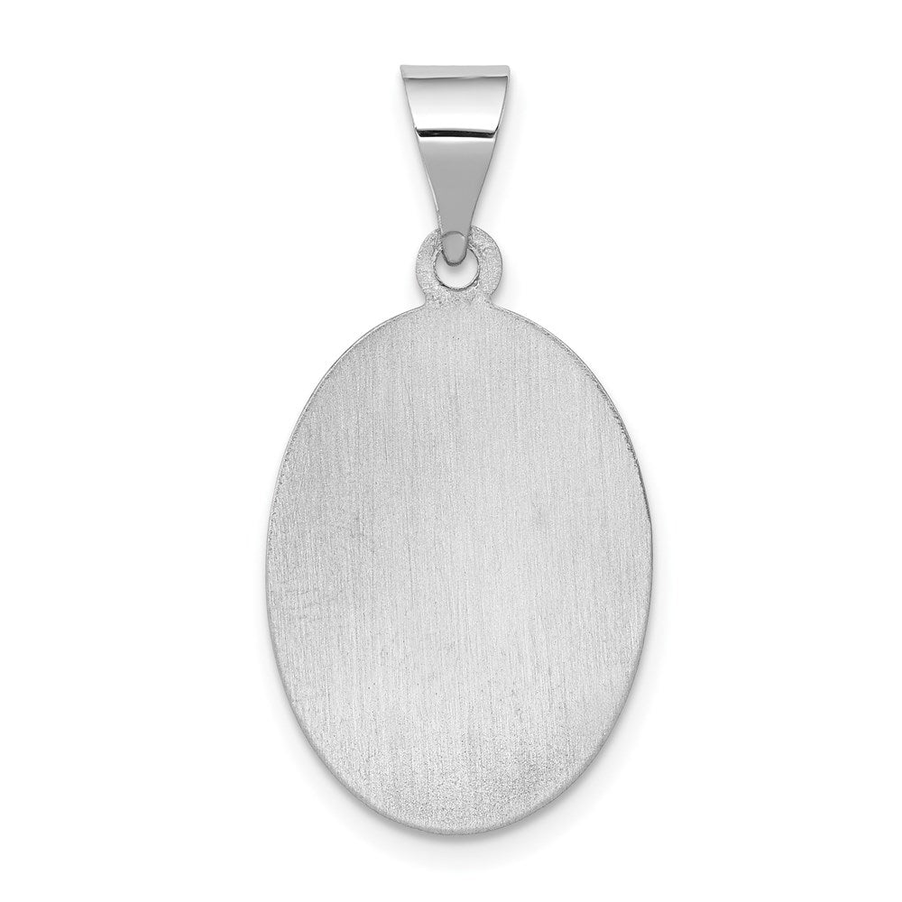 14K Weißgold 14K Weißgold Poliert / Satiniert St. Anthony Medaille Hohl Anhänger