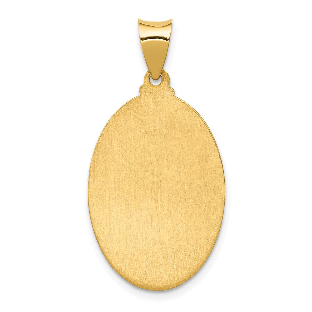 14K Gelbgold 14K Poliert und Satiniert St. Anthony Medaille Hohl Anhänger