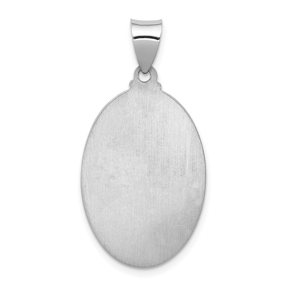 14K Weißgold 14K Weißgold Poliert/satin St. Anthony Medaille Hohl Anhänger