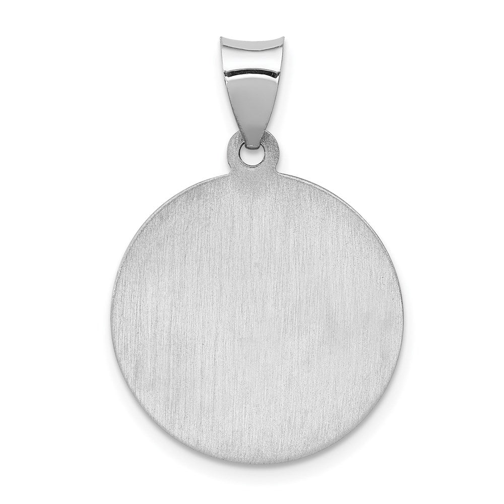 14K Weißgold 14K Weißgold Poliert/satin St. Anthony Medaille Hohl Anhänger