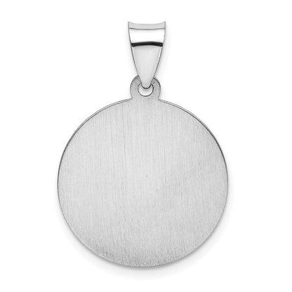 14K Weißgold 14K Weißgold Poliert/satin St Christopher Medaille Hohl Anhänger