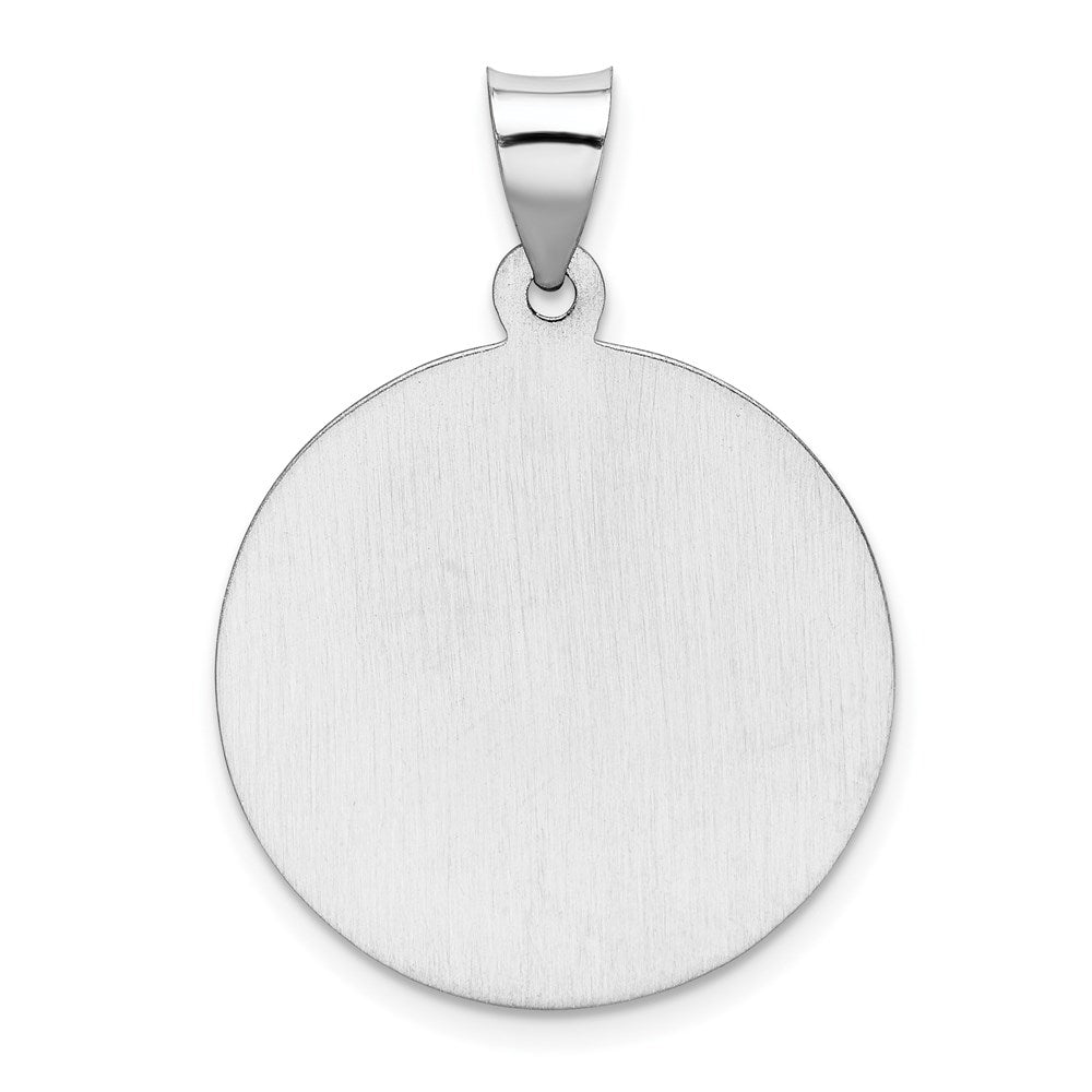 14K Weißgold 14K Weißgold Poliert/satin St Christopher Medaille Hohl Anhänger