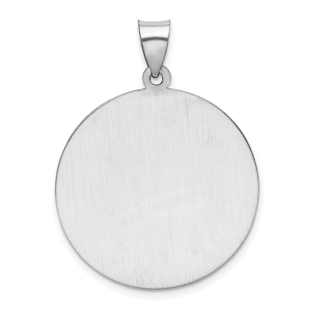 14K Weißgold 14K Weißgold Poliert/satin St Christopher Medaille Hohl Anhänger