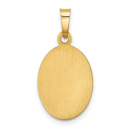 14K Gelbgold 14K Poliert und Satiniert St. Christopher Medaille Hohl Anhänger